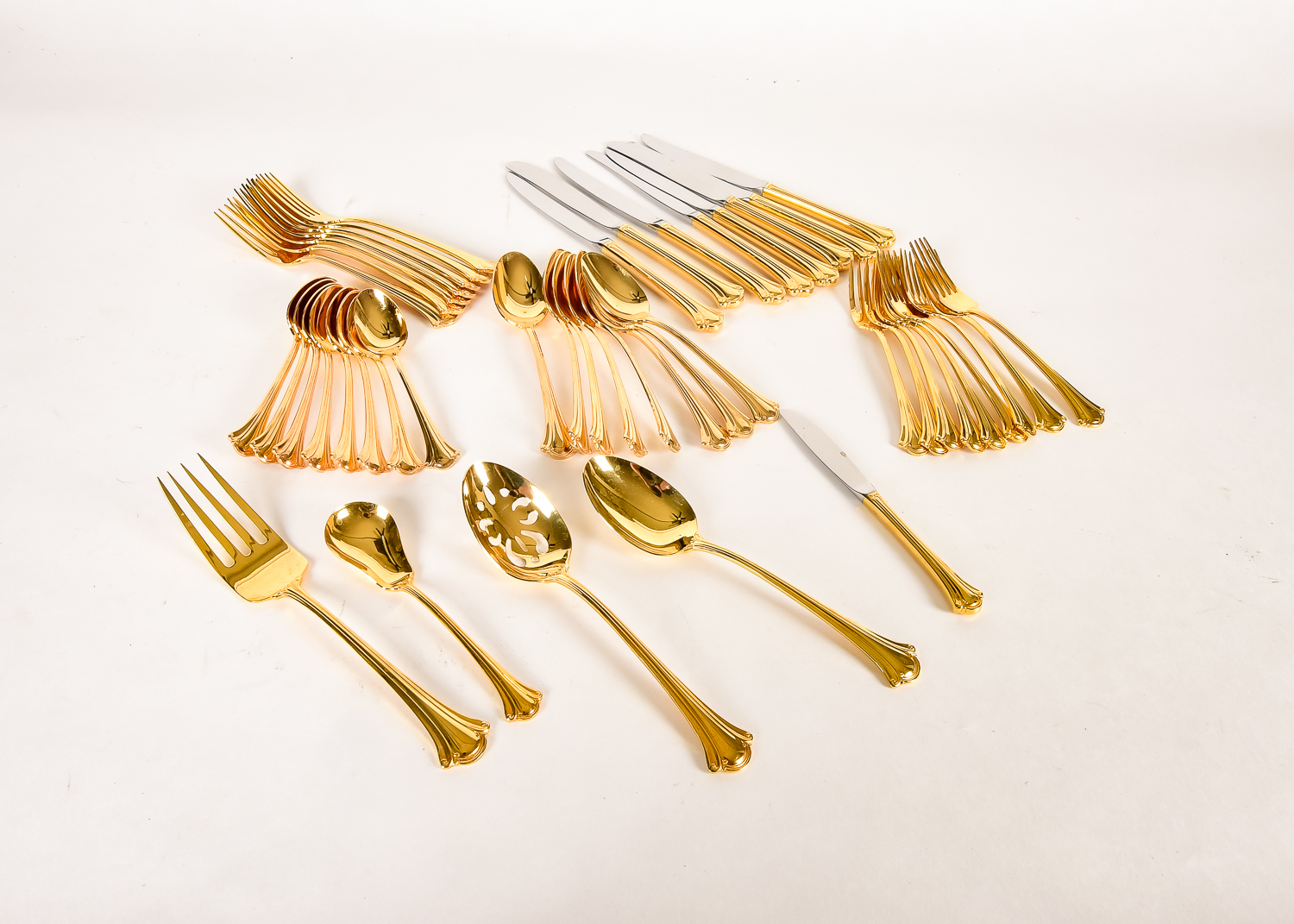 Gold Tone Stainless Steel Flatware