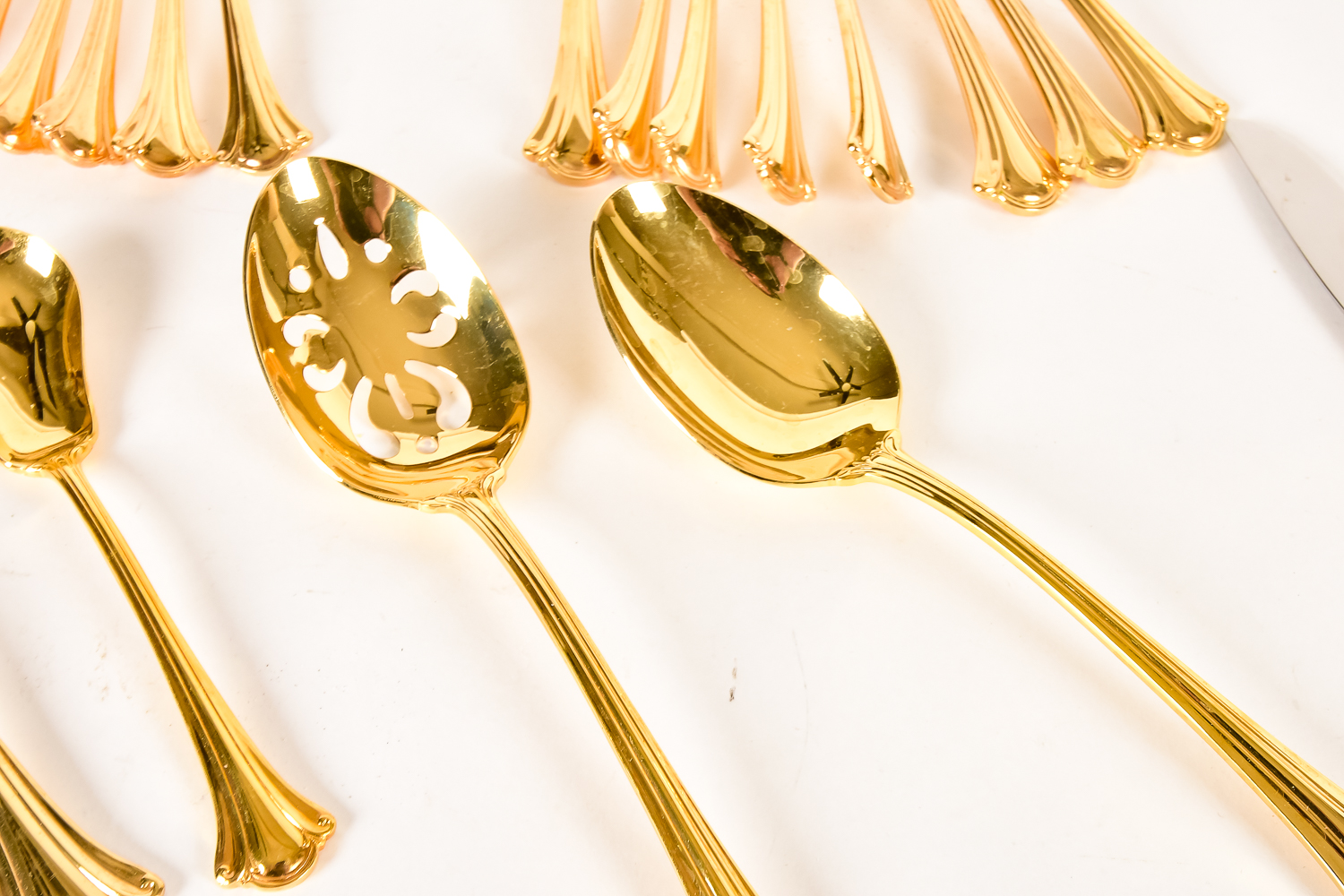 Gold Tone Stainless Steel Flatware