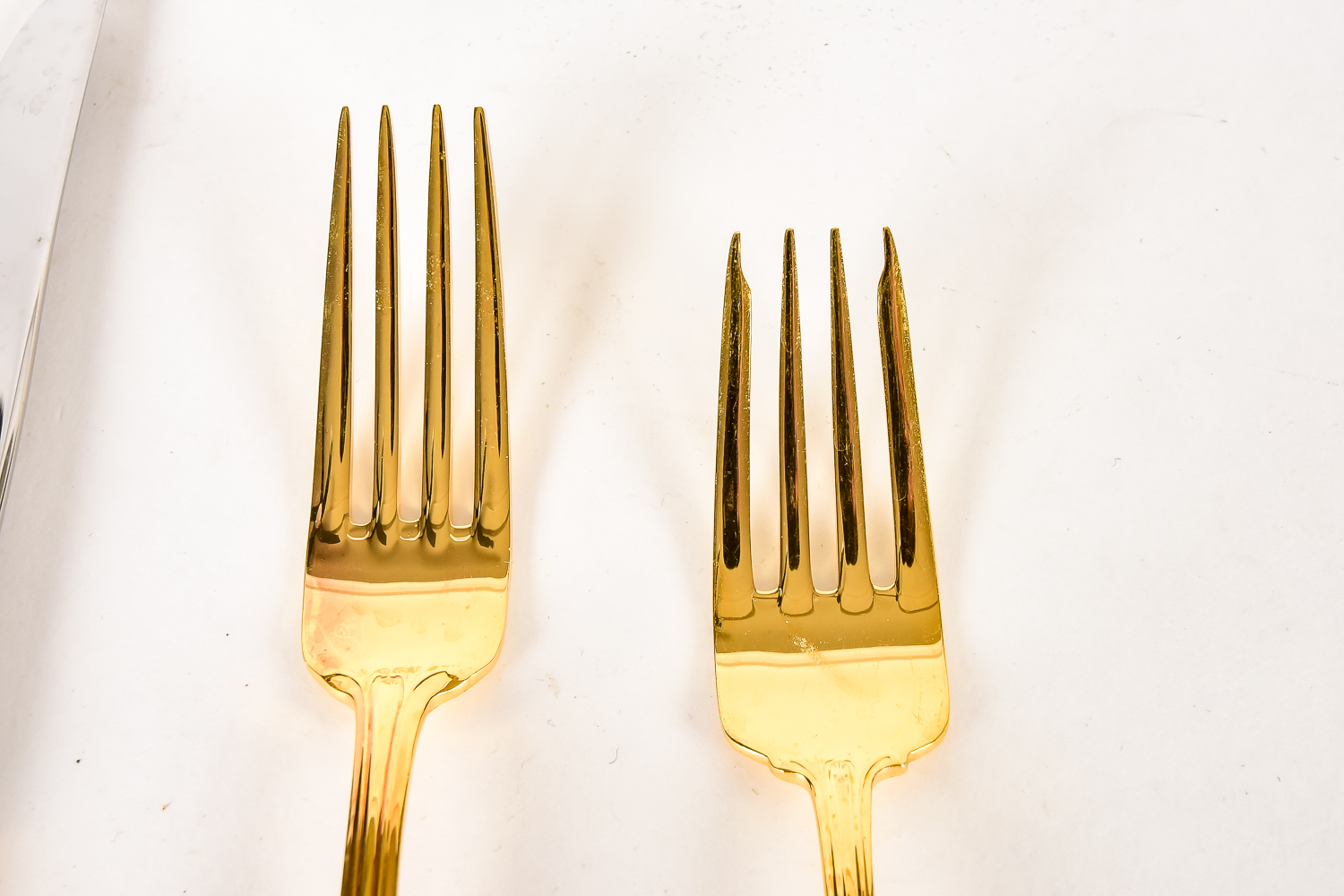 Gold Tone Stainless Steel Flatware