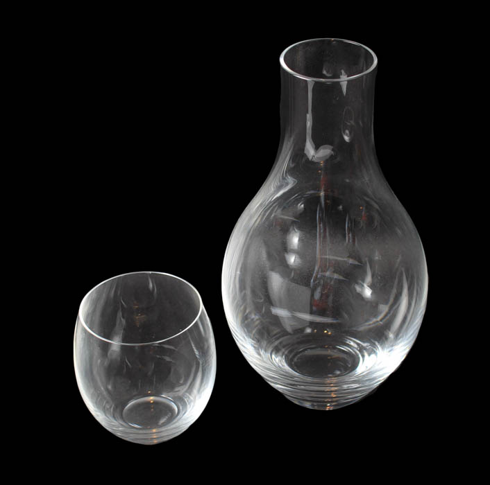 Tiffany & Co. Crystal Carafe and Wine Glass