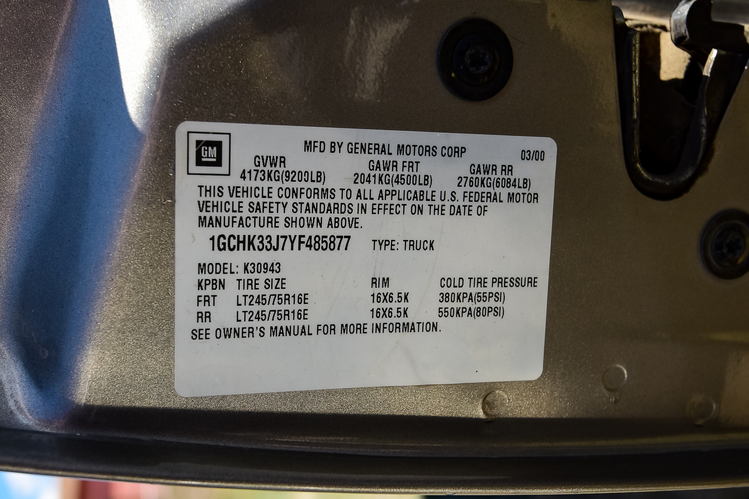 Chevrolet 3500 4x4 Pickup