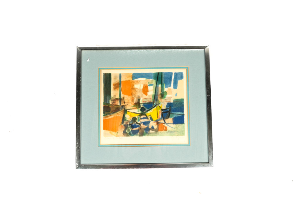 Original Signed and Titled Mixed Media Ink and Pastel Drawing