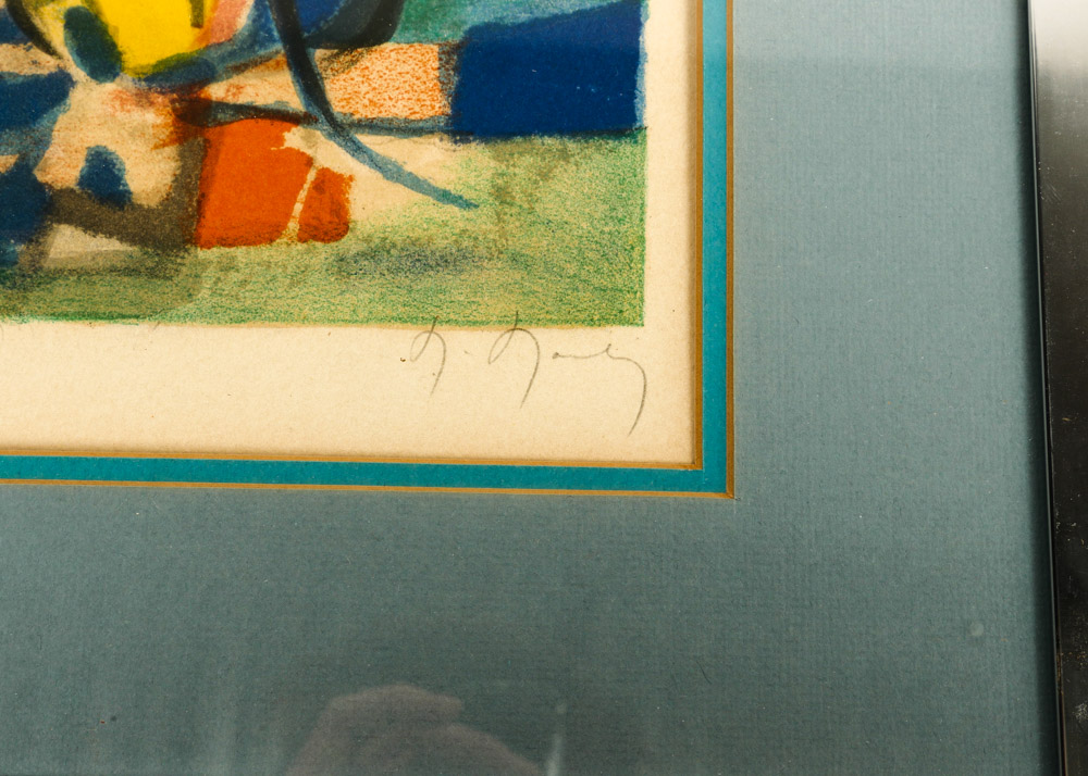 Original Signed and Titled Mixed Media Ink and Pastel Drawing