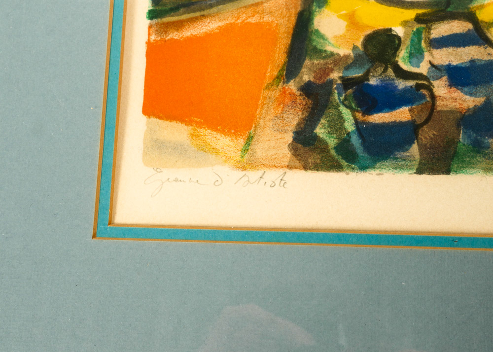 Original Signed and Titled Mixed Media Ink and Pastel Drawing