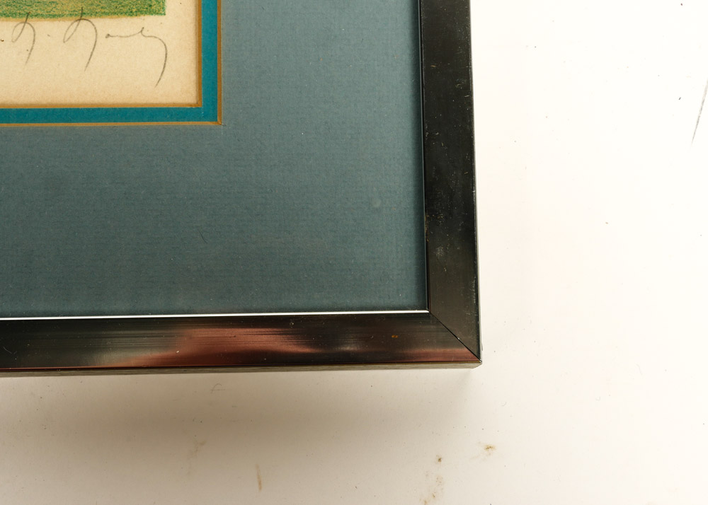 Original Signed and Titled Mixed Media Ink and Pastel Drawing