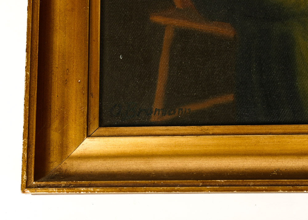 Pair of Antique Oil Paintings of Friars