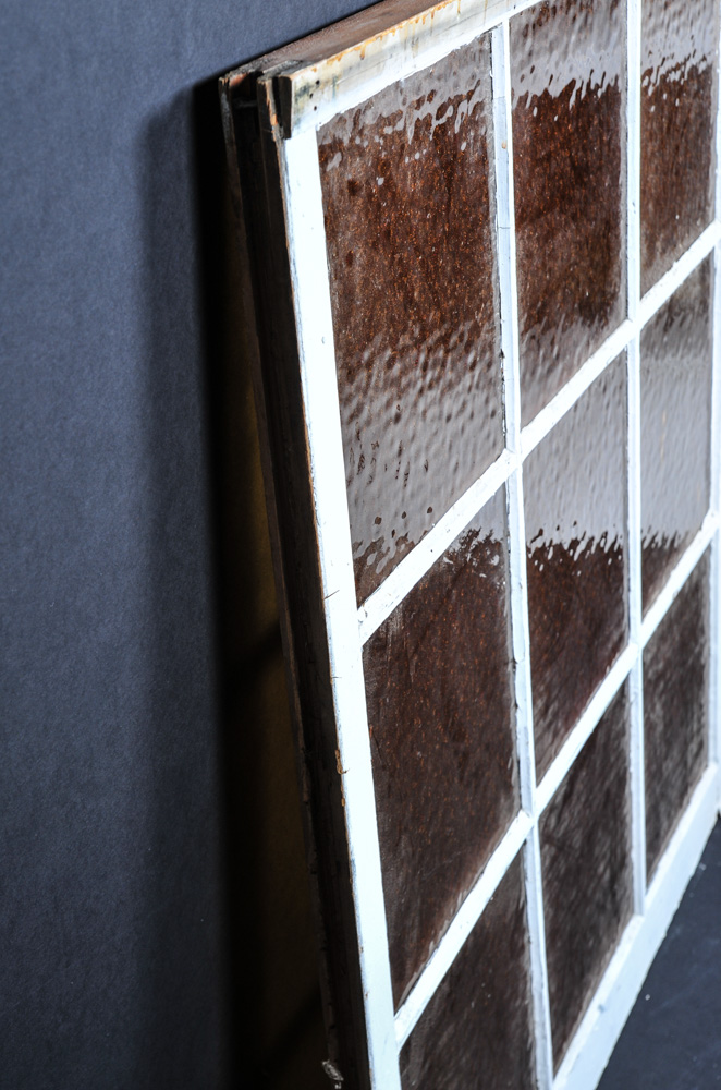 Vintage Amber Glass Church Window