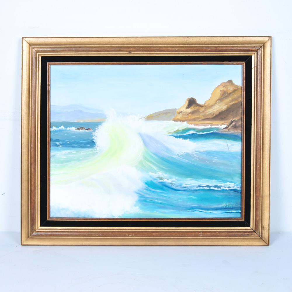 Framed Original LaRue Oil on Canvas