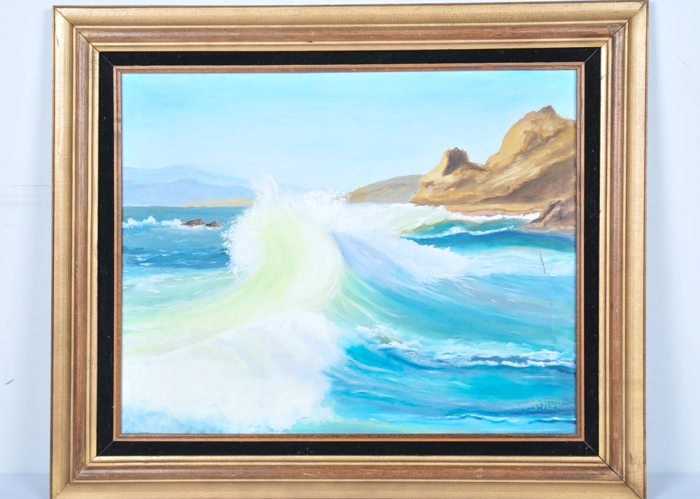 Framed Original LaRue Oil on Canvas