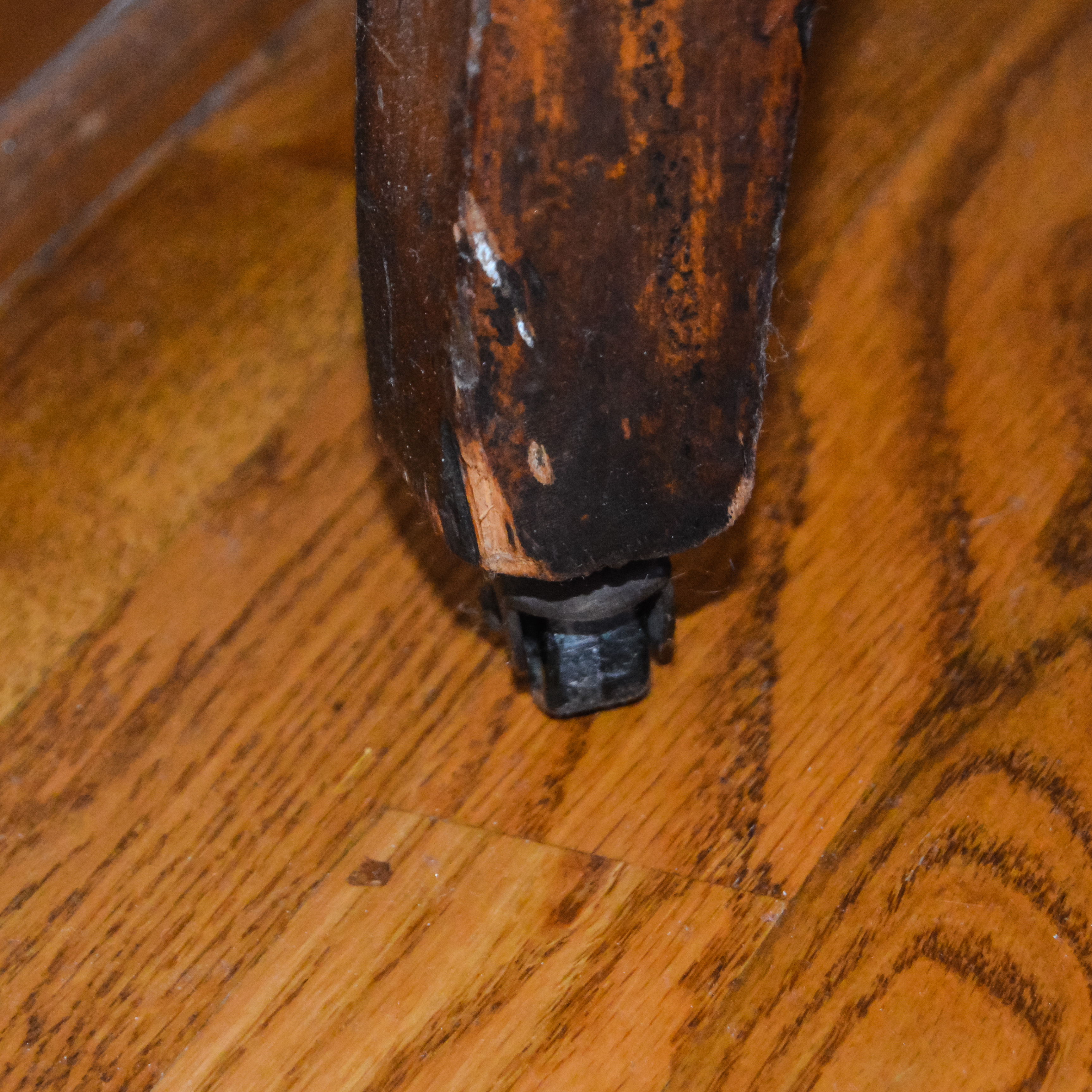 Antique Eastlake Settee in Cream and Blue Stripes