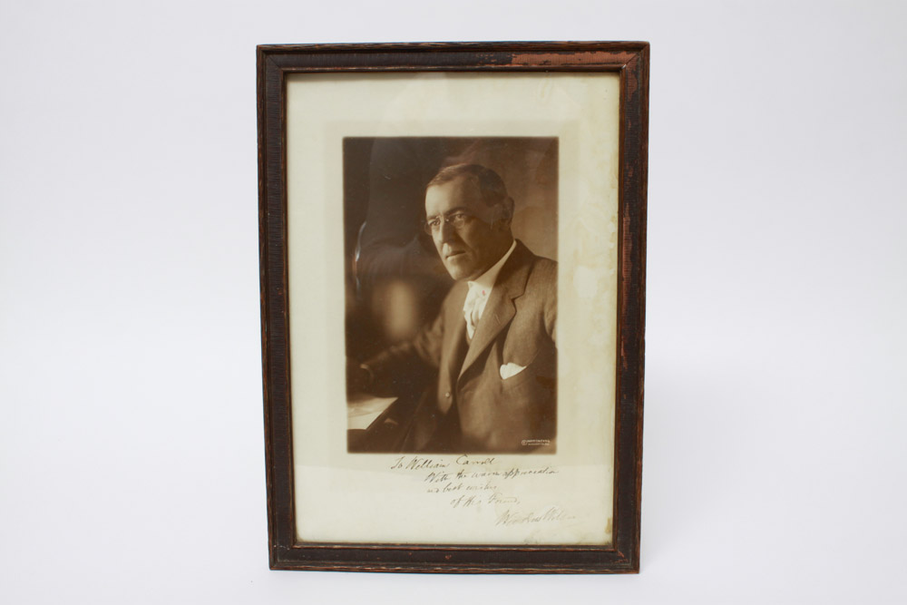 Woodrow Wilson Signed Photograph with Letter from Edith Wilson