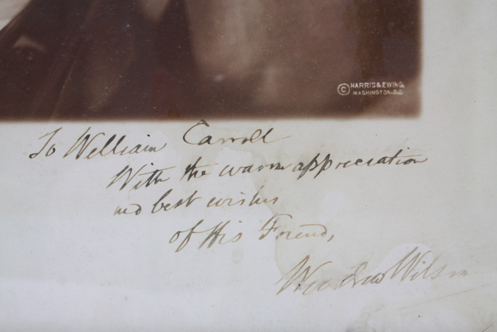 Woodrow Wilson Signed Photograph with Letter from Edith Wilson
