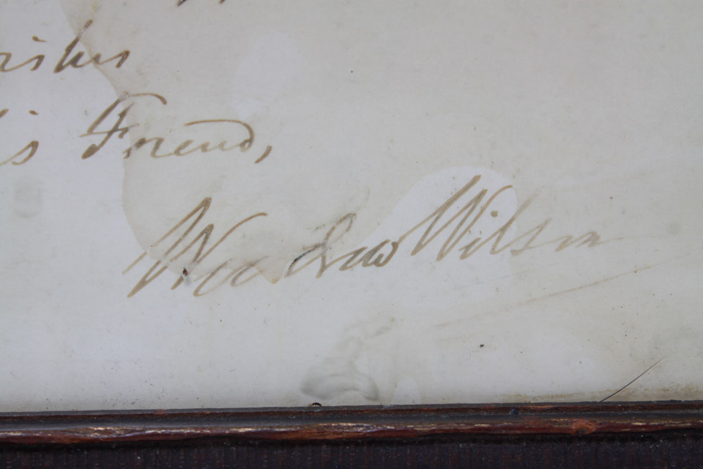 Woodrow Wilson Signed Photograph with Letter from Edith Wilson