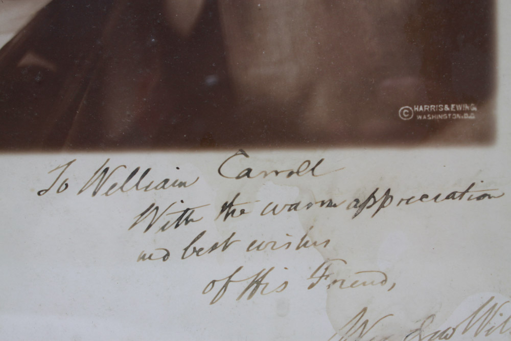 Woodrow Wilson Signed Photograph with Letter from Edith Wilson