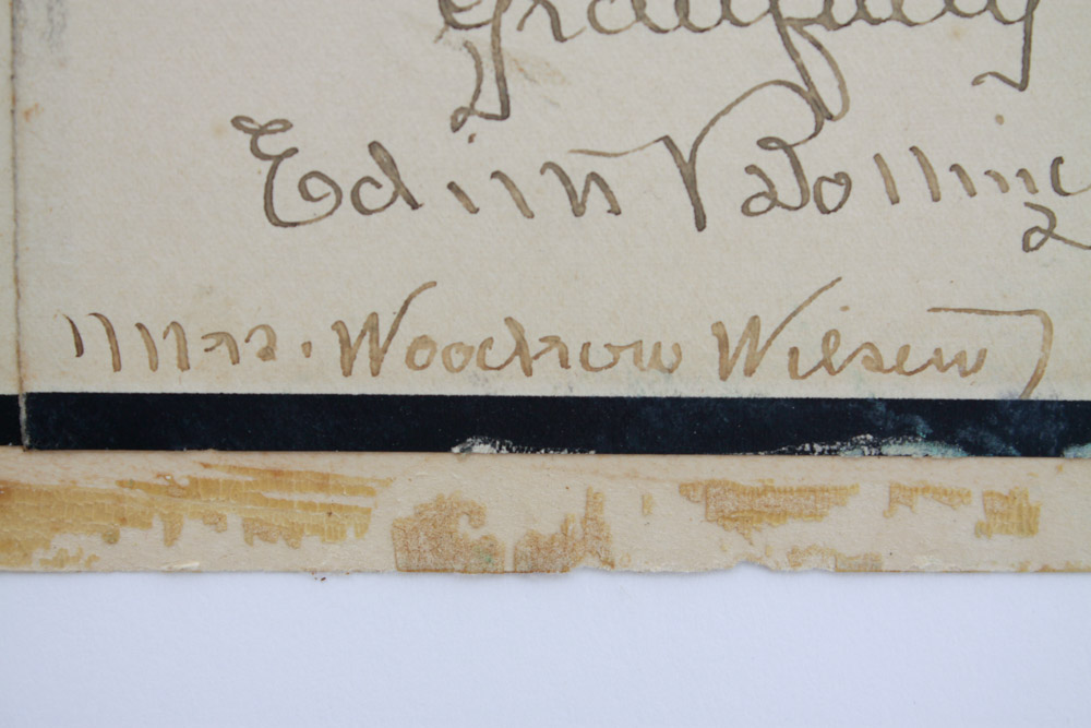 Woodrow Wilson Signed Photograph with Letter from Edith Wilson