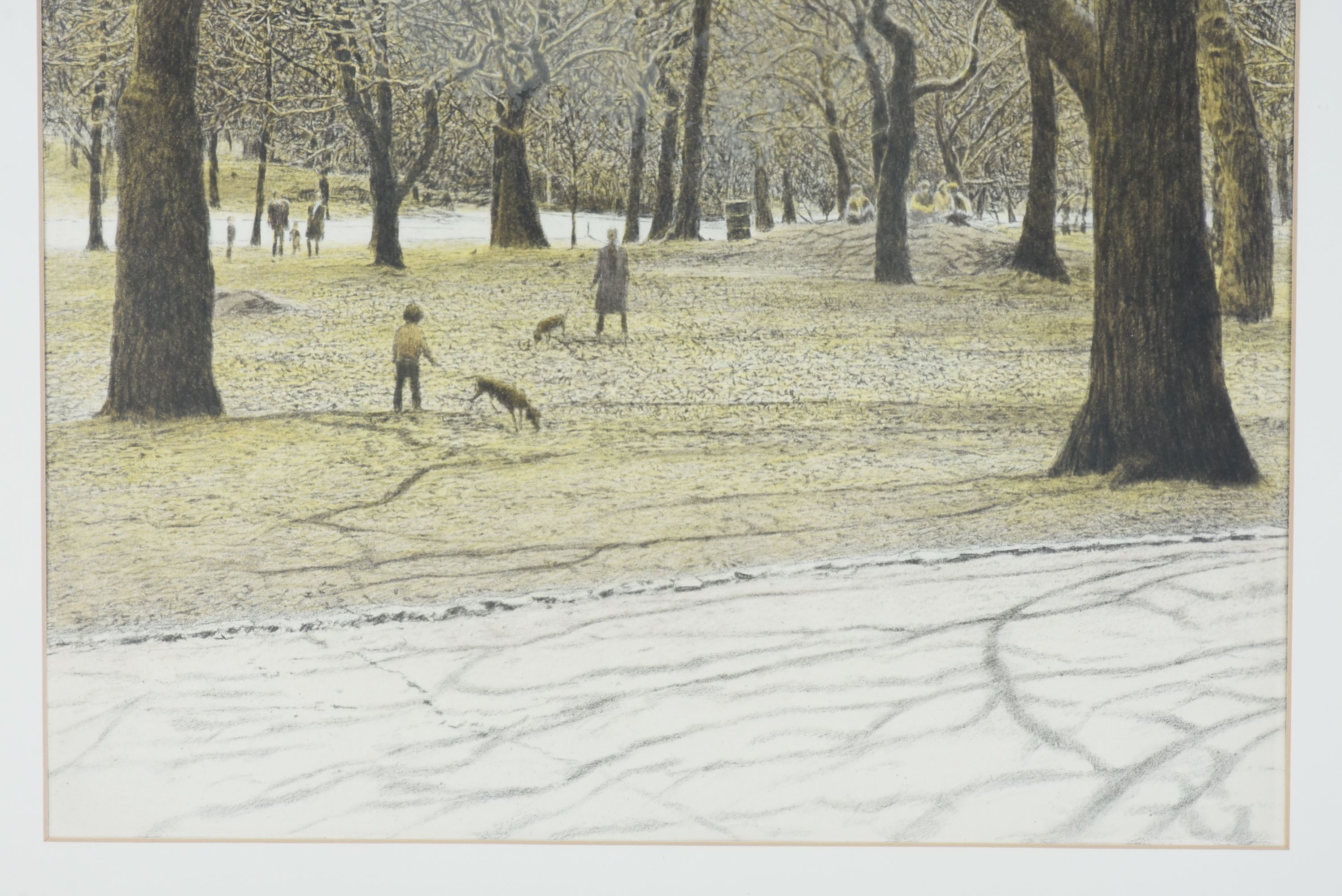 Harold Altman Offset Lithograph "Central Park South"