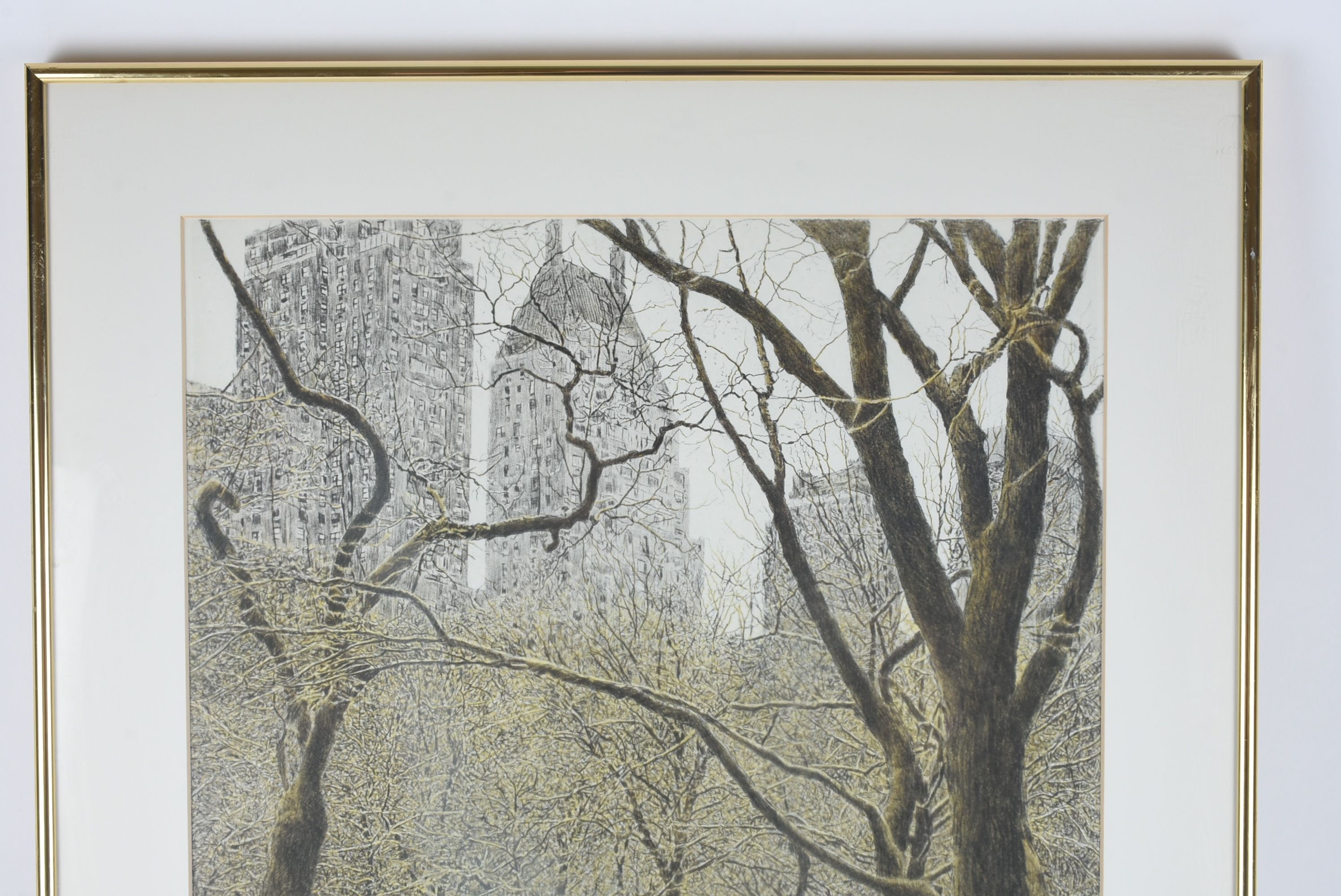 Harold Altman Offset Lithograph "Central Park South"