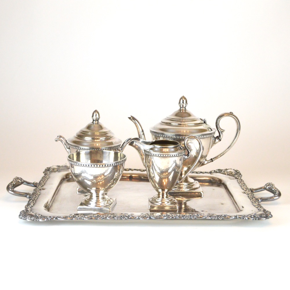 L.B.S. Co. Silver Plate Tea Set