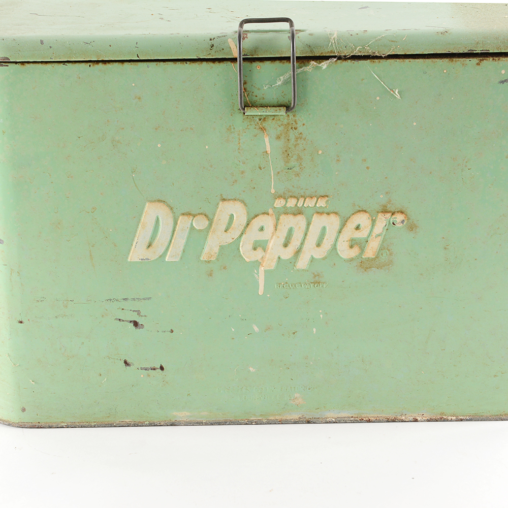 Vintage Dr. Pepper Portable Metal Cooler