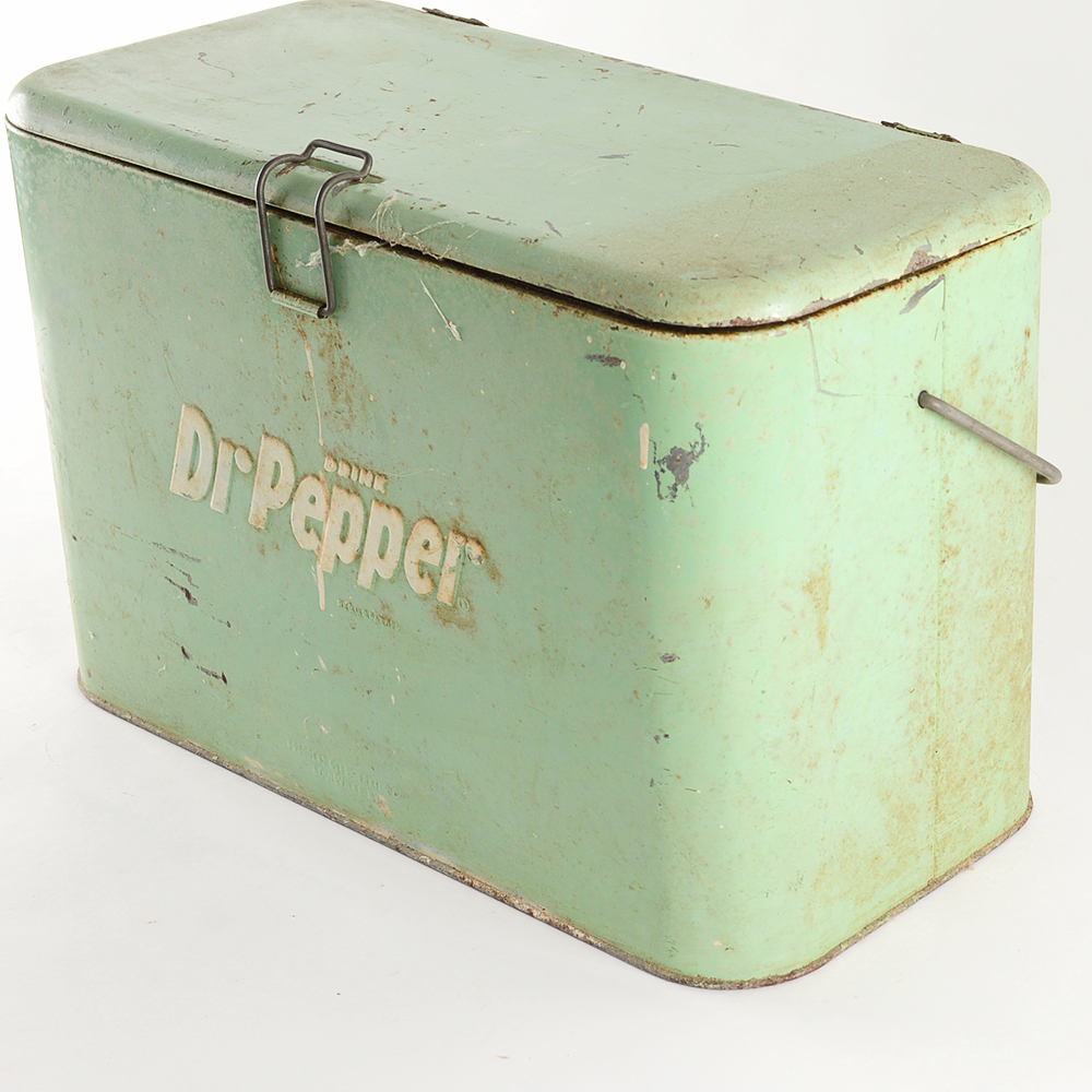 Vintage Dr. Pepper Portable Metal Cooler