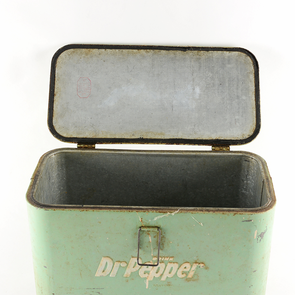 Vintage Dr. Pepper Portable Metal Cooler