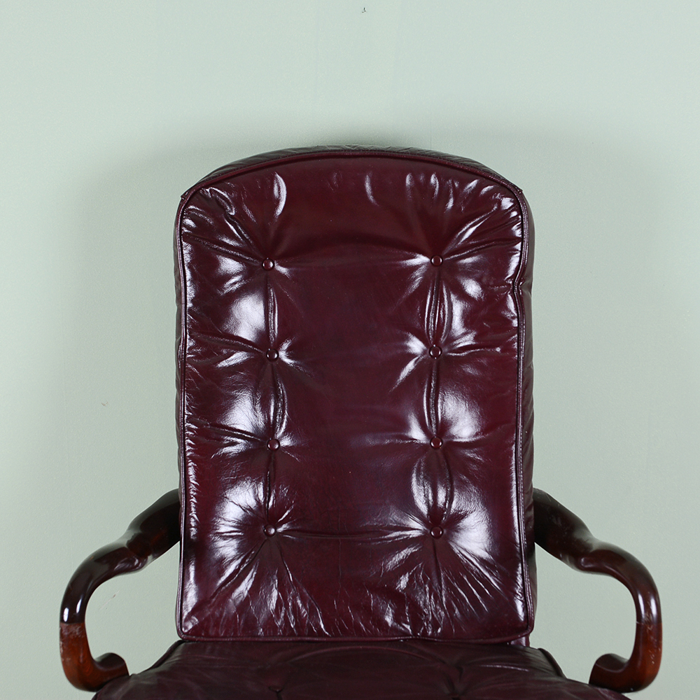 Burgundy Leather Executive Office Chair