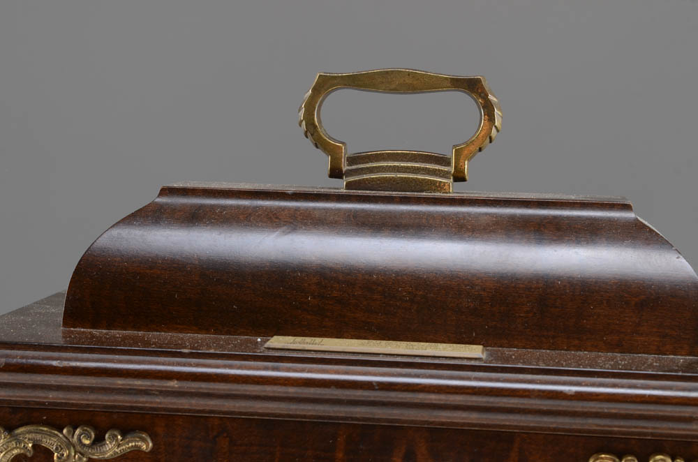 Hamilton Walnut Wood Westminster Chime Mantel Clock