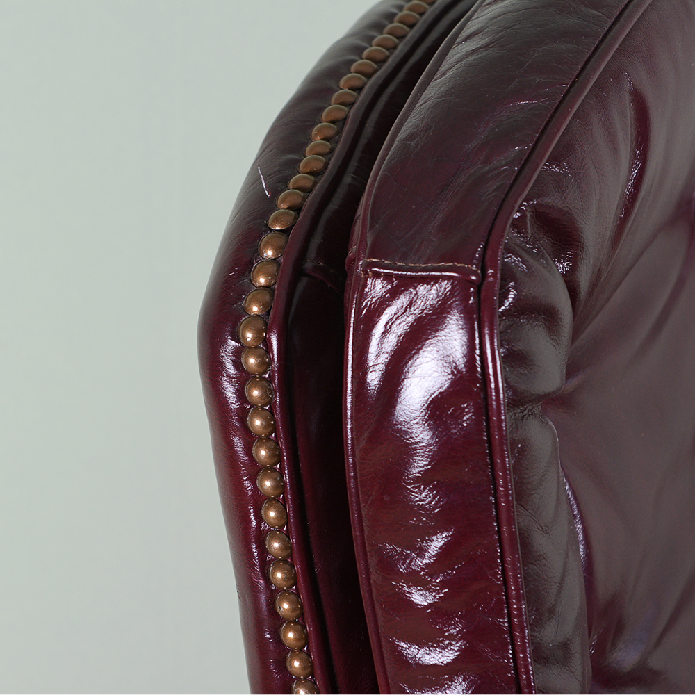 Burgundy Leather Executive Office Chair