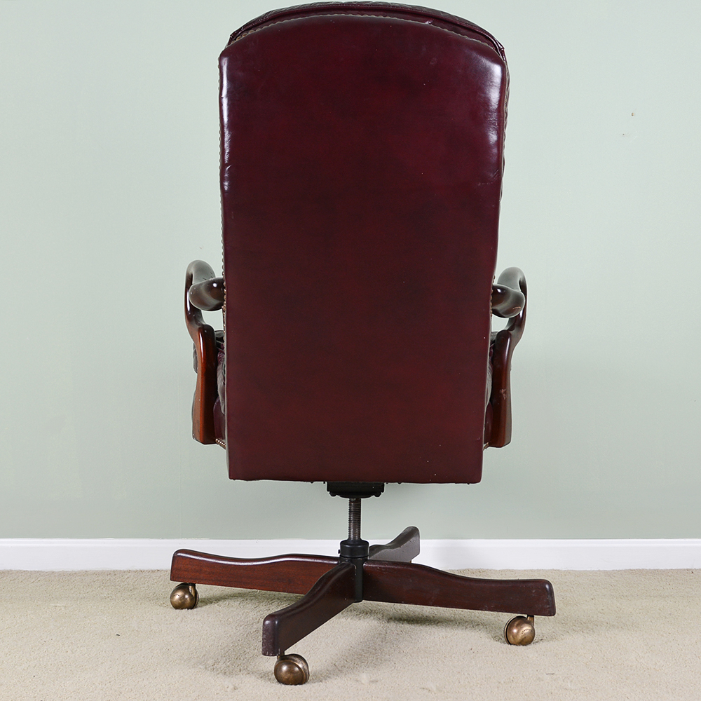 Burgundy Leather Executive Office Chair