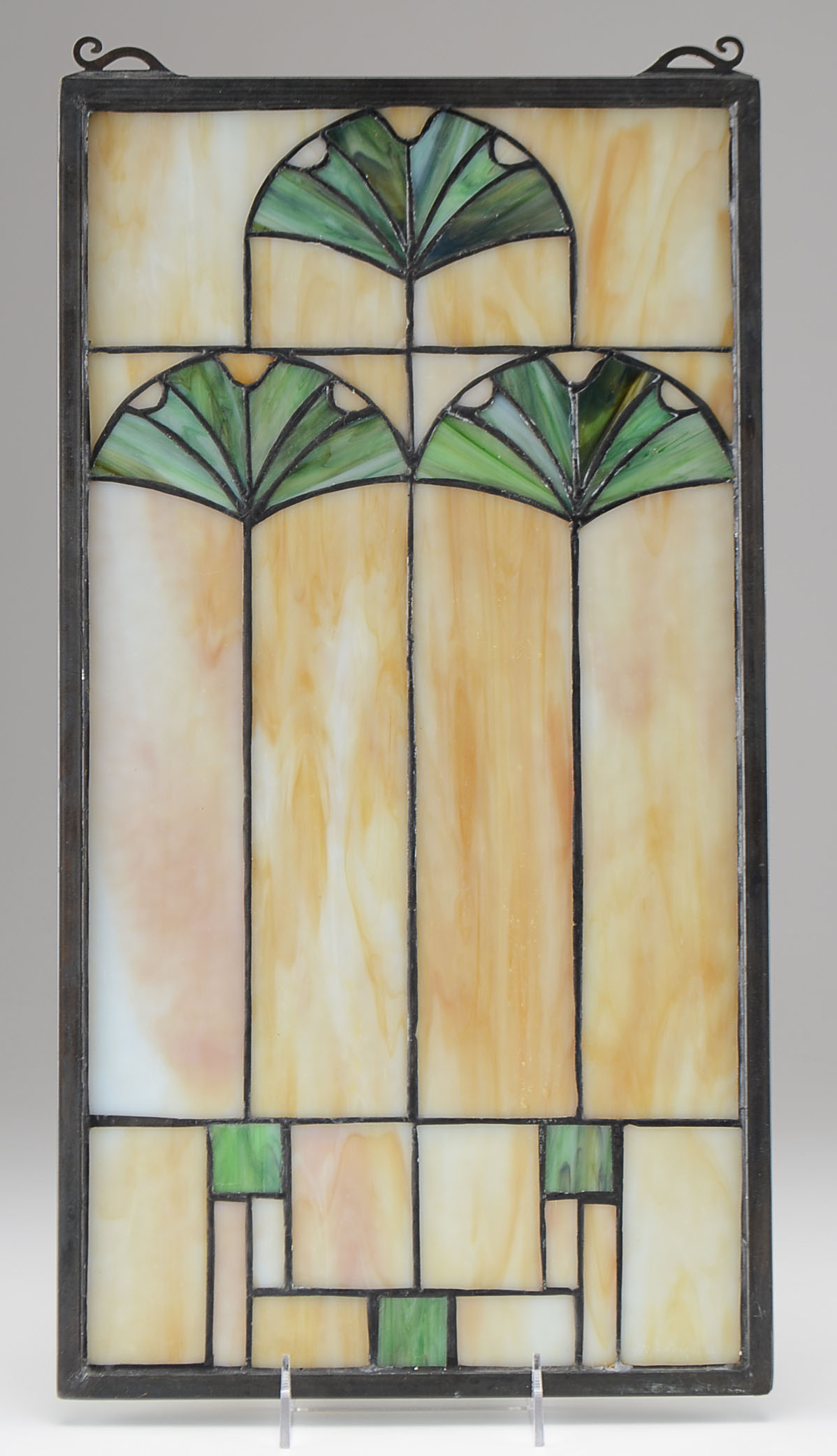 Signed Mary Jane Riggi Stained Glass Panel
