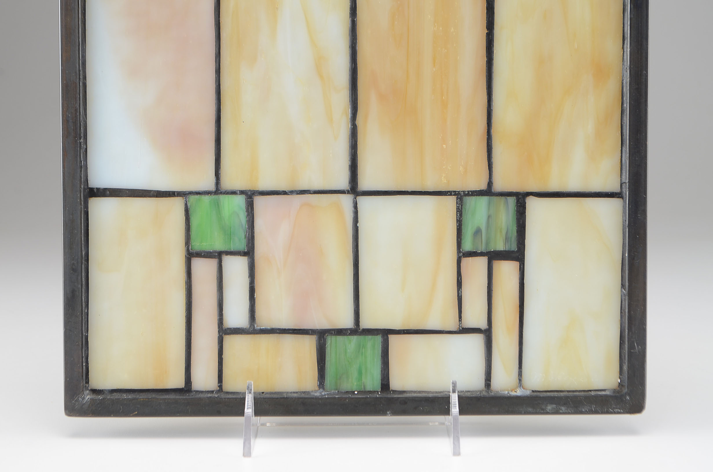 Signed Mary Jane Riggi Stained Glass Panel