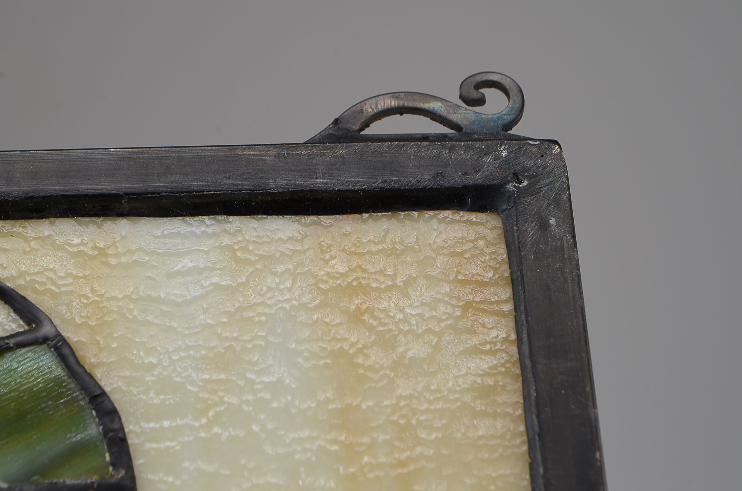 Signed Mary Jane Riggi Stained Glass Panel