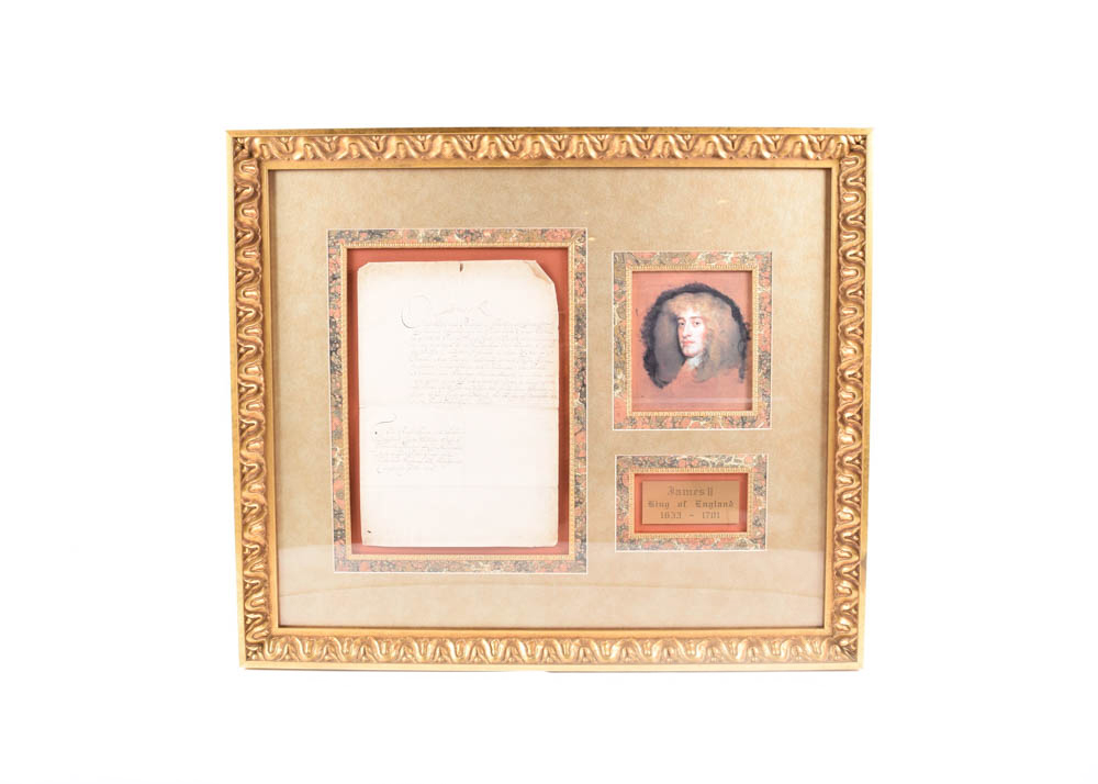 1688 Document Signed by King James II