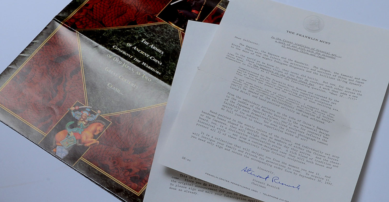 Franklin Mint "Emperors of The Orient" Chess Set