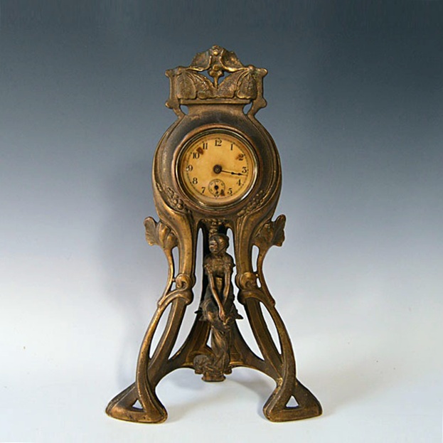 1892 Art Nouveau Figural Clock