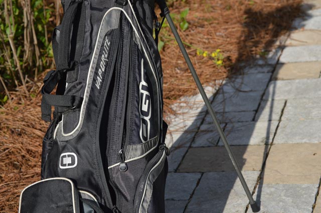 Ogio "Vaporlite" Golf Bag Stand with Assorted Vintage and Modern Clubs