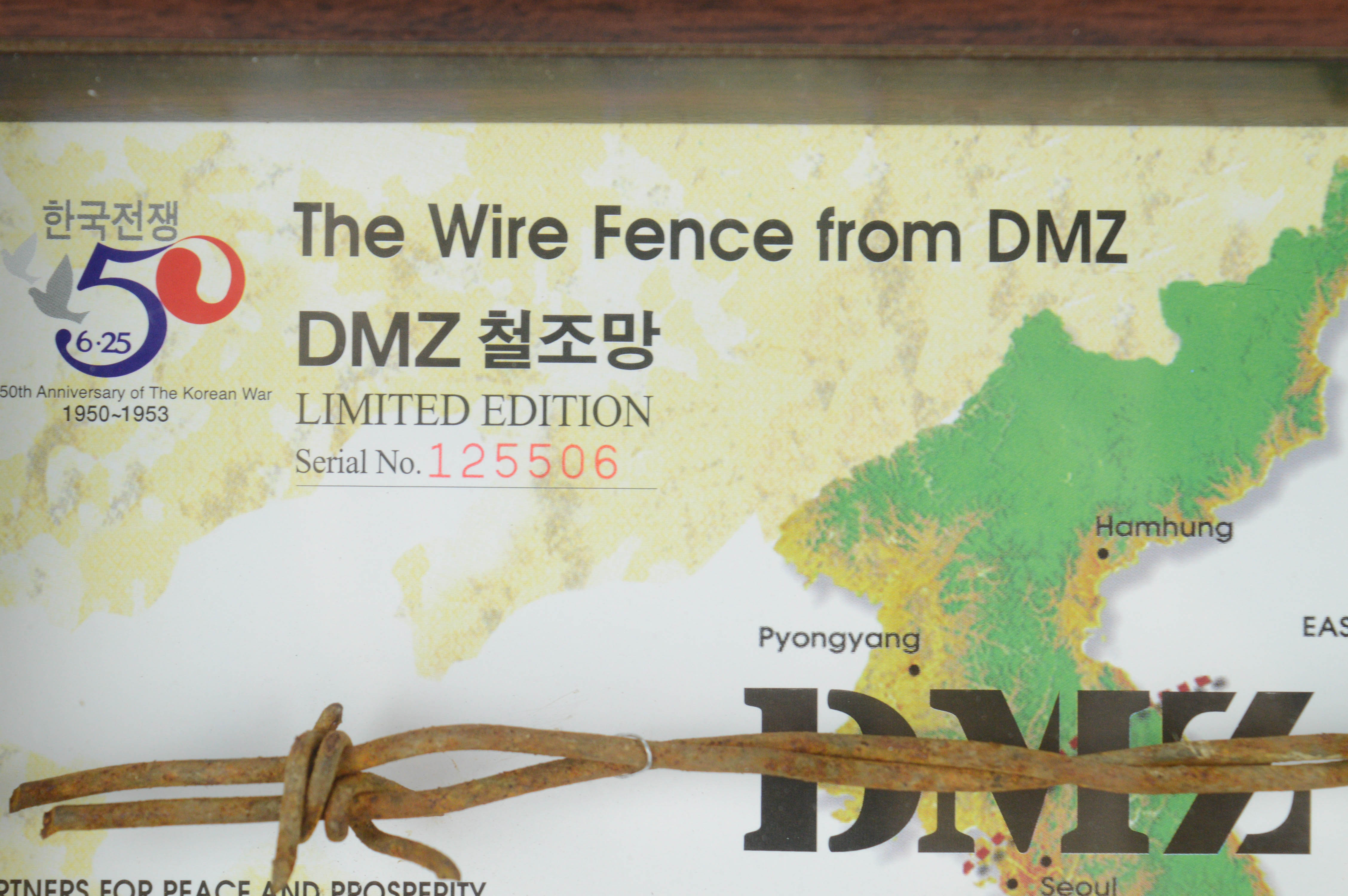 Piece of Wire Fence from the DMZ in Korea
