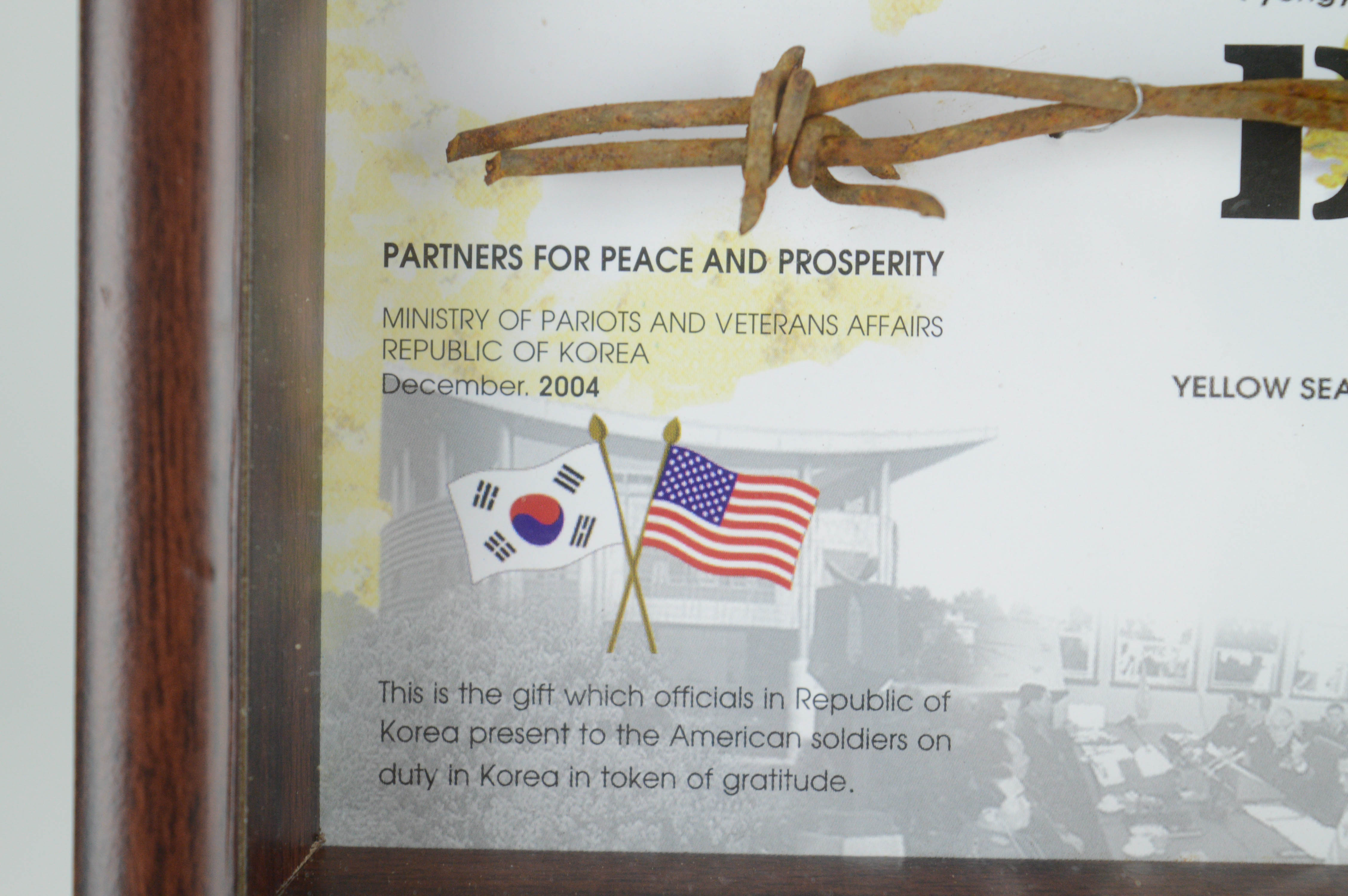 Piece of Wire Fence from the DMZ in Korea