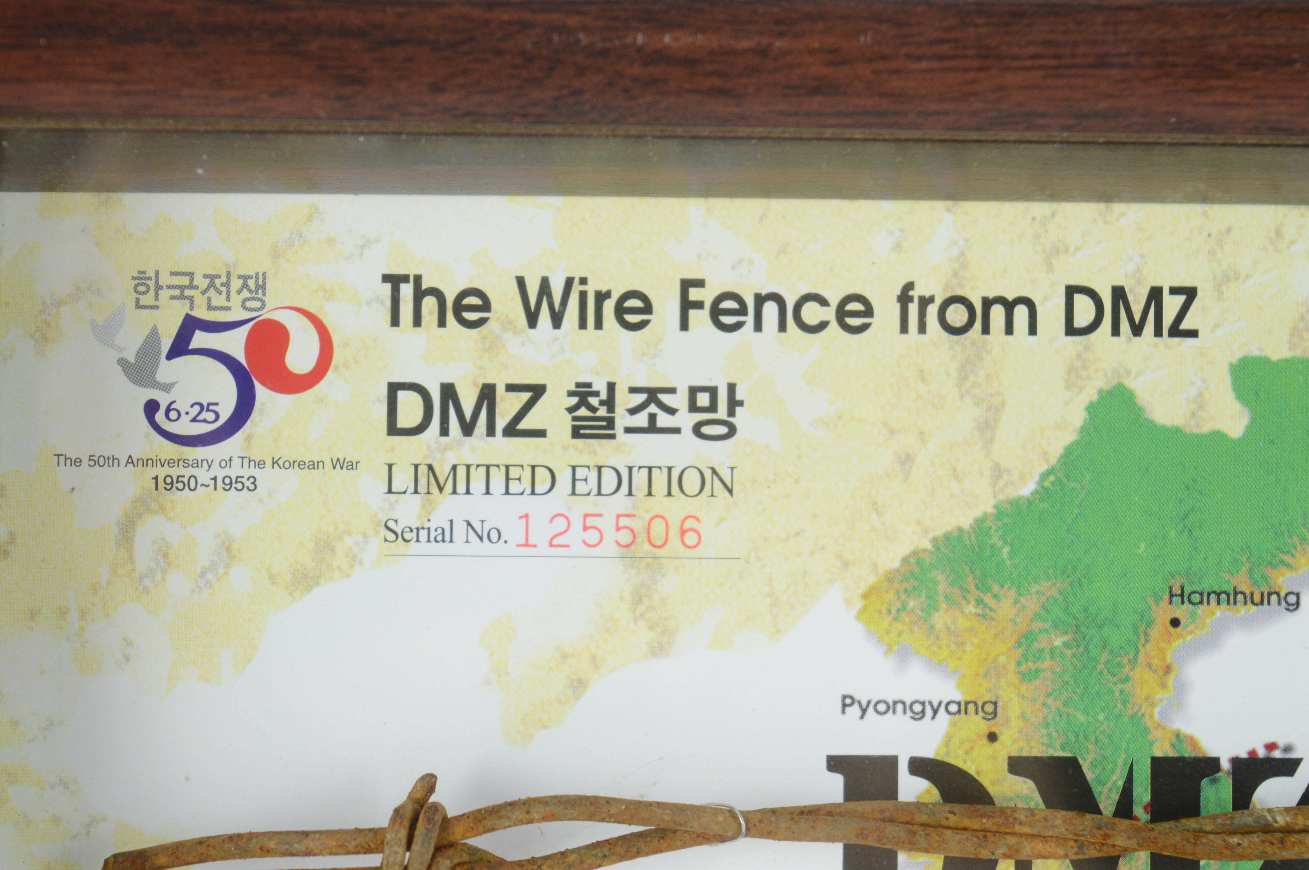 Piece of Wire Fence from the DMZ in Korea