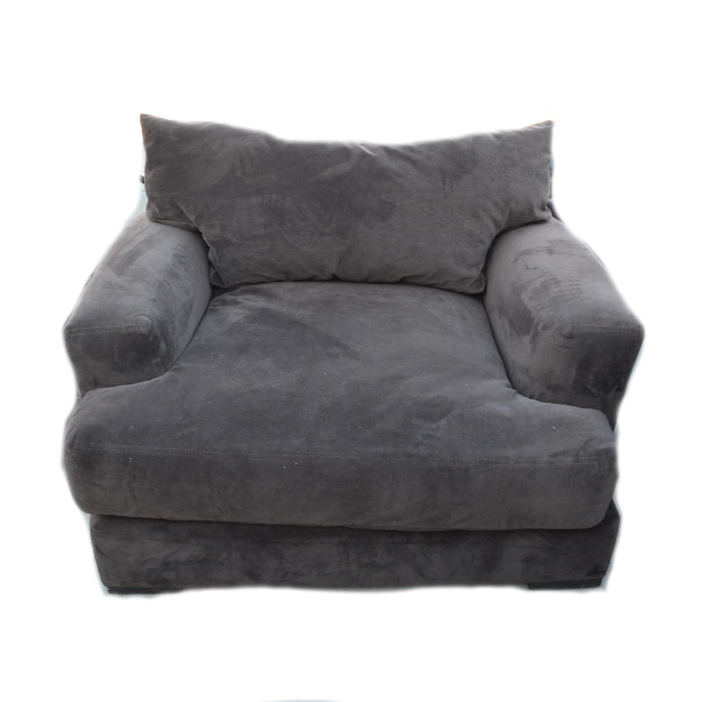 Modern Micro Fiber Club Chair in Brown