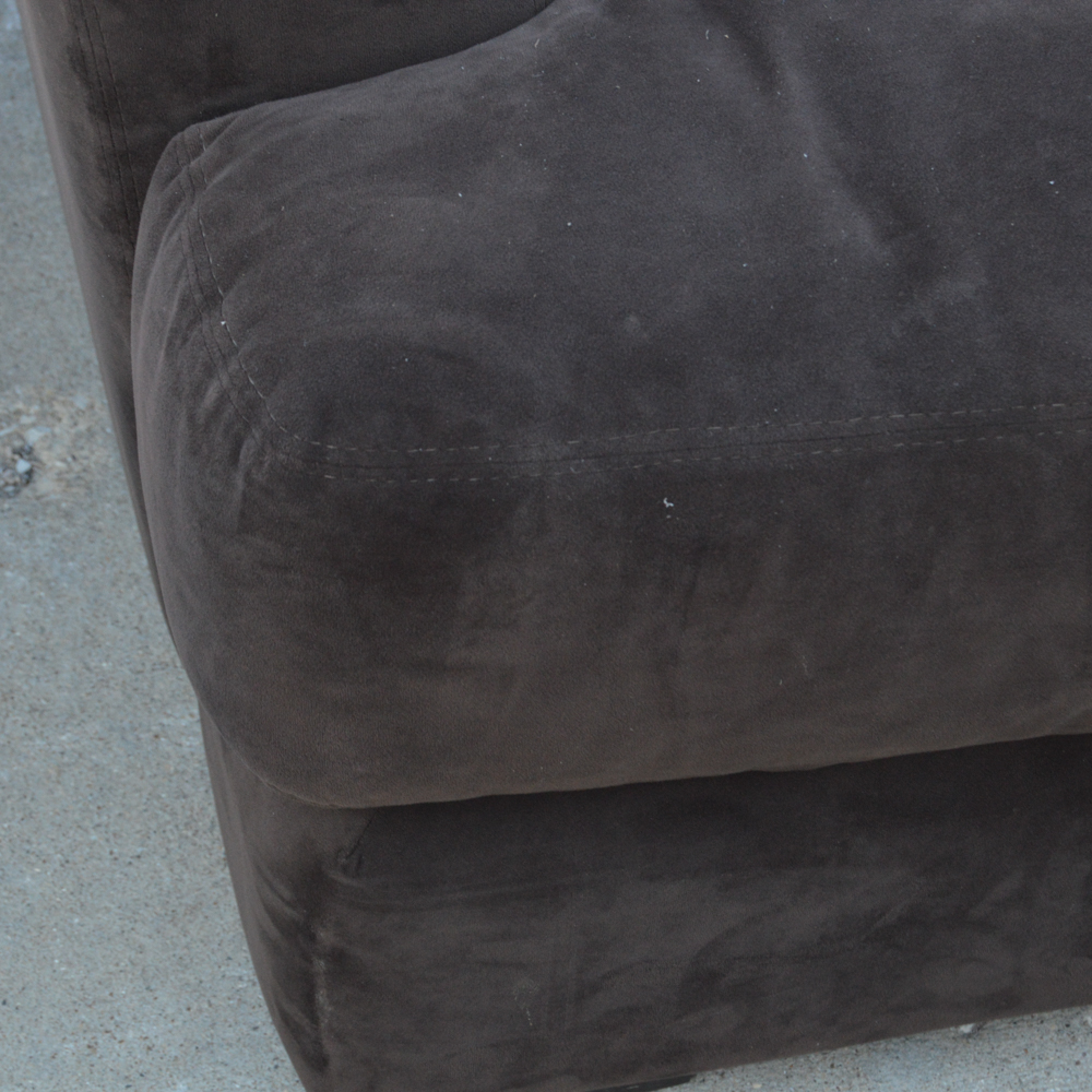 Modern Micro Fiber Club Chair in Brown