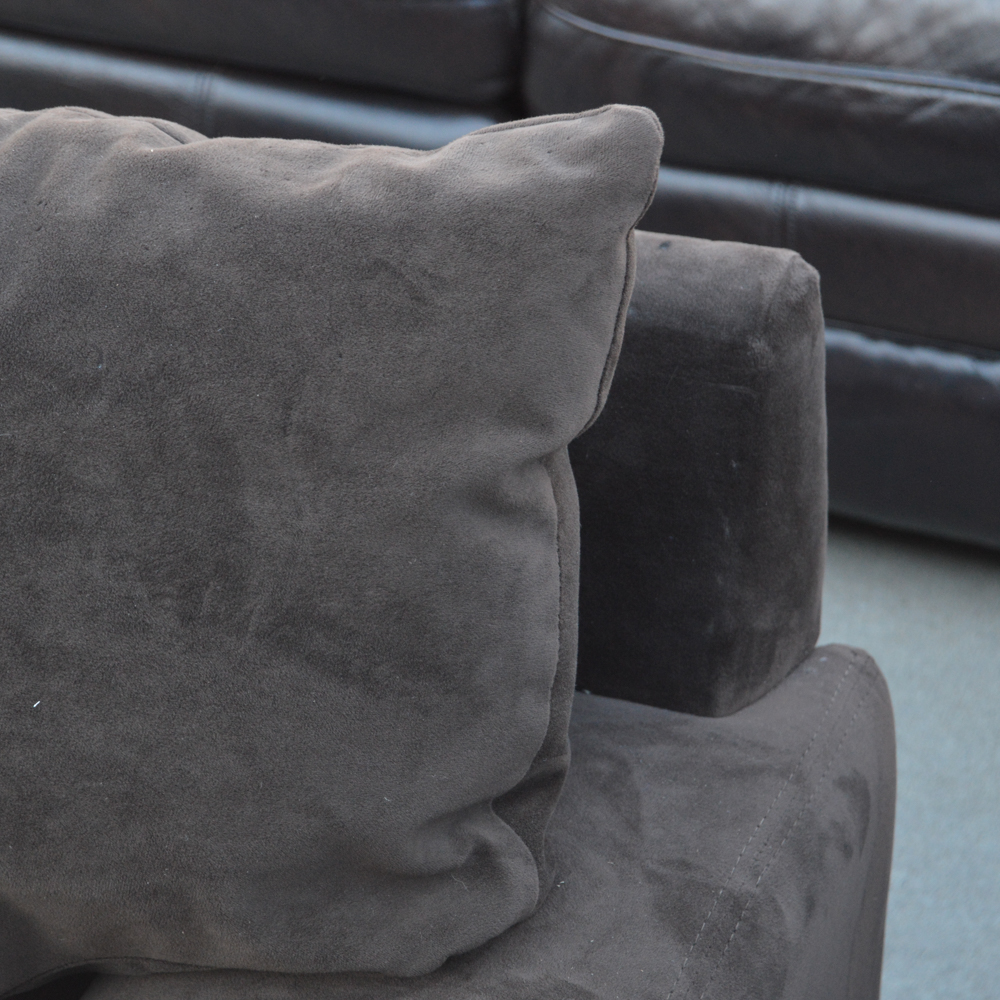 Modern Micro Fiber Club Chair in Brown