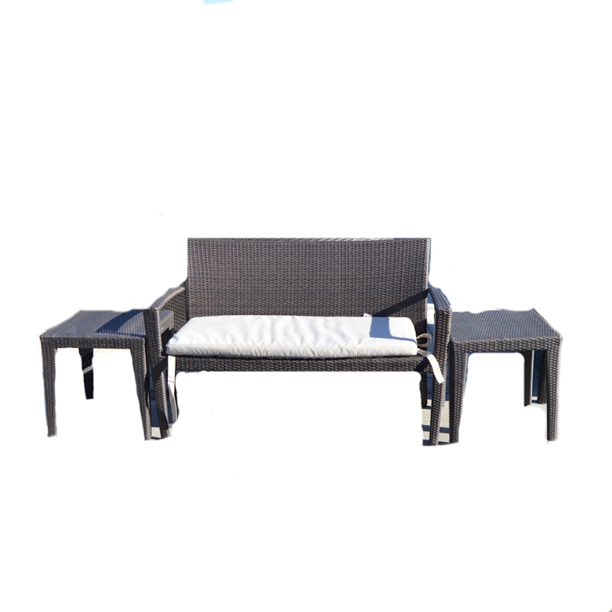 Residenz by Domus Ventures Patio Bench with End Tables