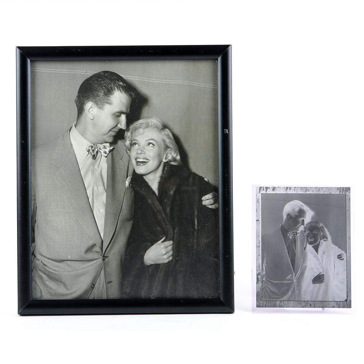 Original Negative and Silver Gelatin Photograph of Ed McMahon and Marilyn Monroe
