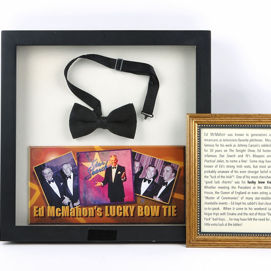 Ed McMahon's Lucky Bow Tie in Shadow Box