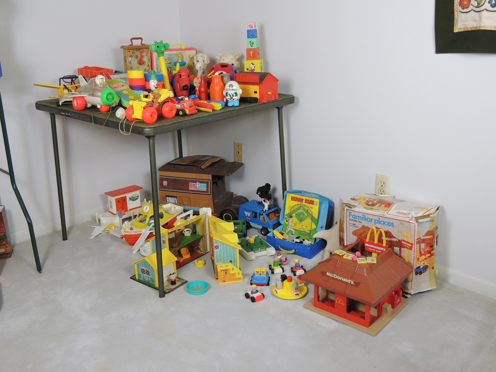 Huge Collection of Vintage Fisher-Price Toys
