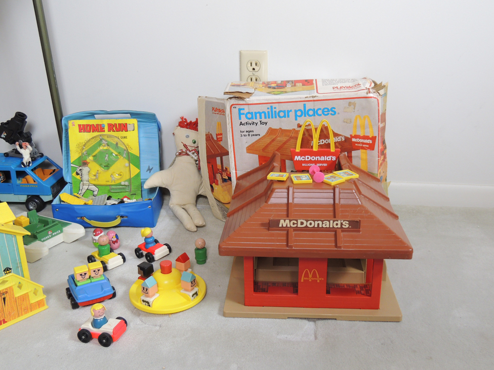 Huge Collection of Vintage Fisher-Price Toys