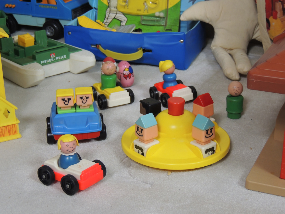Huge Collection of Vintage Fisher-Price Toys