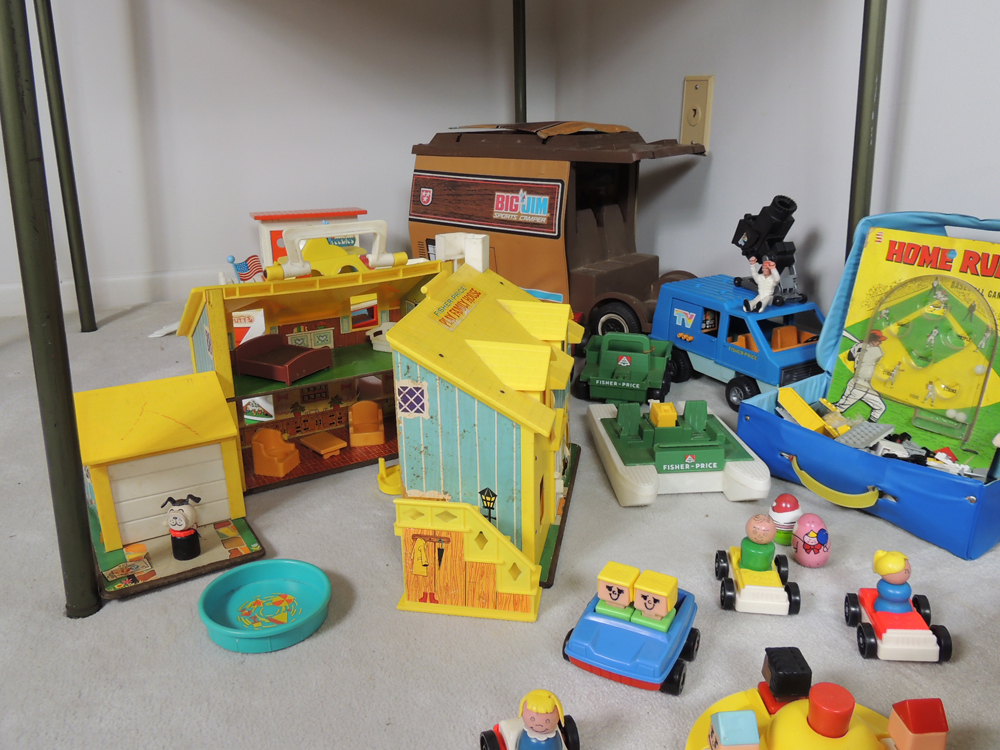 Huge Collection of Vintage Fisher-Price Toys