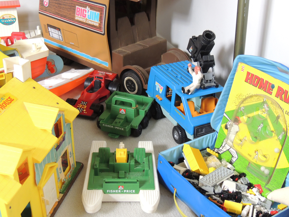 Huge Collection of Vintage Fisher-Price Toys